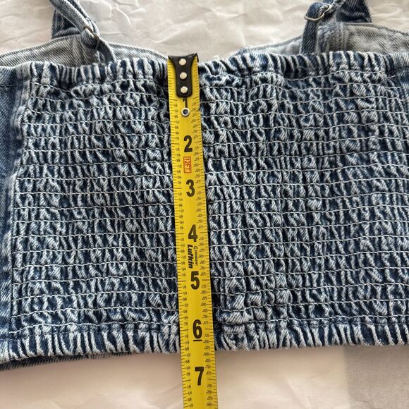 Social Tourist Denim Lace Up Cropped Corset Top Size XS‎ Womens - Picture 7 of 10